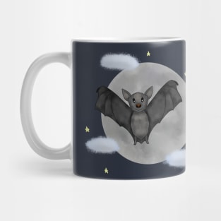 Bat flying over moon Mug